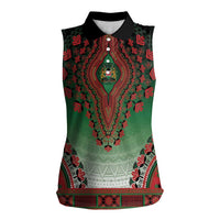 Personalized Kenya African Dashiki Women Sleeveless Polo Shirt - Wonder Print Shop