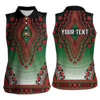 Personalized Kenya African Dashiki Women Sleeveless Polo Shirt - Wonder Print Shop