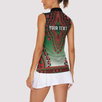 Personalized Kenya African Dashiki Women Sleeveless Polo Shirt - Wonder Print Shop