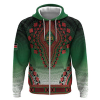 Personalized Kenya African Dashiki Zip Hoodie - Wonder Print Shop
