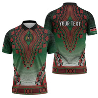 Personalized Kenya African Dashiki Zipper Polo Shirt - Wonder Print Shop