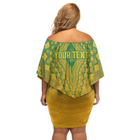 Personalized South Africa African Dashiki Family Matching Off Shoulder Short Dress and Hawaiian Shirt - Wonder Print Shop