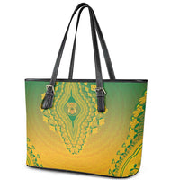 South Africa African Dashiki Leather Tote Bag - Wonder Print Shop