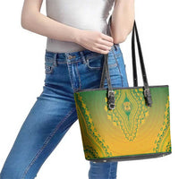 South Africa African Dashiki Leather Tote Bag - Wonder Print Shop