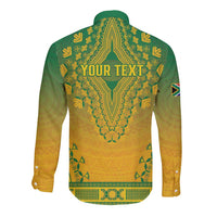 Personalized South Africa African Dashiki Long Sleeve Button Shirt - Wonder Print Shop