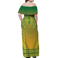 Personalized South Africa African Dashiki Off Shoulder Maxi Dress - Wonder Print Shop