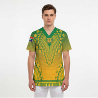 Personalized South Africa African Dashiki Scrub Top - Wonder Print Shop