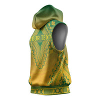 Personalized South Africa African Dashiki Sleeveless Hoodie - Wonder Print Shop