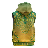 Personalized South Africa African Dashiki Sleeveless Zip Hoodie - Wonder Print Shop