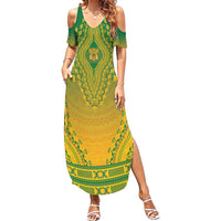 Personalized South Africa African Dashiki Summer Maxi Dress - Wonder Print Shop