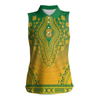Personalized South Africa African Dashiki Women Sleeveless Polo Shirt - Wonder Print Shop