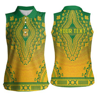 Personalized South Africa African Dashiki Women Sleeveless Polo Shirt - Wonder Print Shop