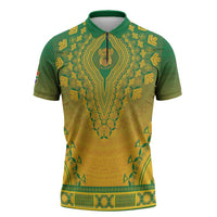 Personalized South Africa African Dashiki Zipper Polo Shirt - Wonder Print Shop