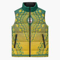 Personalized Togo African Dashiki Sleeveless Puffer Jacket - Wonder Print Shop