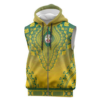 Personalized Togo African Dashiki Sleeveless Zip Hoodie - Wonder Print Shop