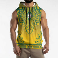 Personalized Togo African Dashiki Sleeveless Zip Hoodie - Wonder Print Shop
