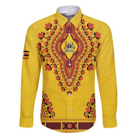 Personalized Uganda African Dashiki Family Matching Off Shoulder Short Dress and Hawaiian Shirt - Wonder Print Shop