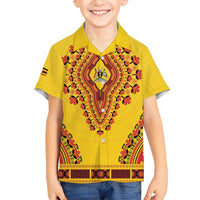Personalized Uganda African Dashiki Family Matching Off Shoulder Short Dress and Hawaiian Shirt - Wonder Print Shop
