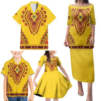 Personalized Uganda African Dashiki Family Matching Puletasi and Hawaiian Shirt - Wonder Print Shop