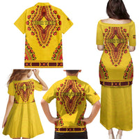 Personalized Uganda African Dashiki Family Matching Puletasi and Hawaiian Shirt - Wonder Print Shop