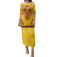 Personalized Uganda African Dashiki Family Matching Puletasi and Hawaiian Shirt - Wonder Print Shop