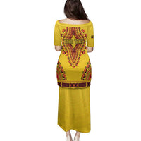 Personalized Uganda African Dashiki Family Matching Puletasi and Hawaiian Shirt - Wonder Print Shop