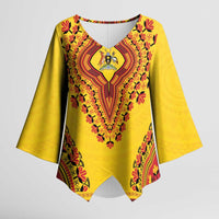 Personalized Uganda African Dashiki Kimono Sleeve Blouse - Wonder Print Shop