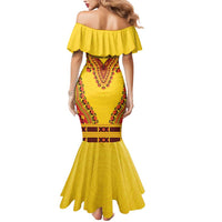 Personalized Uganda African Dashiki Mermaid Dress - Wonder Print Shop