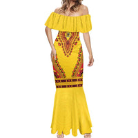 Personalized Uganda African Dashiki Mermaid Dress - Wonder Print Shop