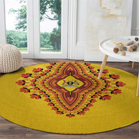 Uganda African Dashiki Round Carpet - Wonder Print Shop