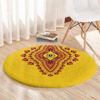 Uganda African Dashiki Round Carpet - Wonder Print Shop