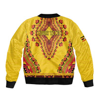 Personalized Uganda African Dashiki Sleeve Zip Bomber Jacket - Wonder Print Shop