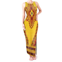 Personalized Uganda African Dashiki Tank Maxi Dress - Wonder Print Shop