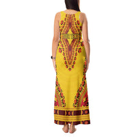 Personalized Uganda African Dashiki Tank Maxi Dress - Wonder Print Shop