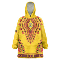 Personalized Uganda African Dashiki Wearable Blanket Hoodie - Wonder Print Shop