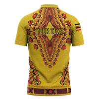 Personalized Uganda African Dashiki Zipper Polo Shirt - Wonder Print Shop