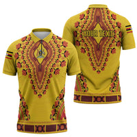 Personalized Uganda African Dashiki Zipper Polo Shirt - Wonder Print Shop
