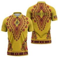 Personalized Uganda African Dashiki Zipper Polo Shirt - Wonder Print Shop