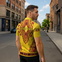 Personalized Uganda African Dashiki Zipper Polo Shirt - Wonder Print Shop