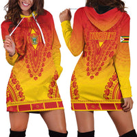 Personalized Zimbabwe African Dashiki Hoodie Dress - Wonder Print Shop