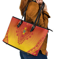 Zimbabwe African Dashiki Leather Tote Bag - Wonder Print Shop