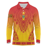 Personalized Zimbabwe African Dashiki Long Sleeve Polo Shirt - Wonder Print Shop