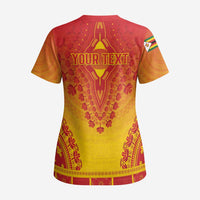 Personalized Zimbabwe African Dashiki Scrub Top - Wonder Print Shop