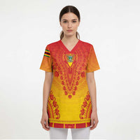 Personalized Zimbabwe African Dashiki Scrub Top - Wonder Print Shop