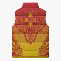 Personalized Zimbabwe African Dashiki Sleeveless Puffer Jacket - Wonder Print Shop