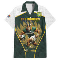 South Africa Rugby Personalised Hawaiian Shirt Springboks Mascot With King Protea - African Pattern - Wonder Print Shop