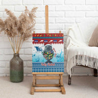Personalised Cape Verde Christmas Canvas Wall Art Manatee Feliz Natal - Wonder Print Shop