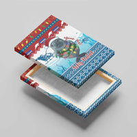 Personalised Cape Verde Christmas Canvas Wall Art Manatee Feliz Natal - Wonder Print Shop