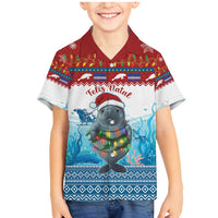 Personalised Cape Verde Christmas Family Matching Mermaid Dress and Hawaiian Shirt Manatee Feliz Natal - Wonder Print Shop