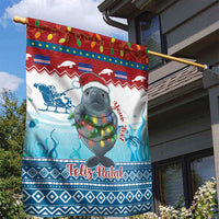 Personalised Cape Verde Christmas Garden Flag Manatee Feliz Natal - Wonder Print Shop